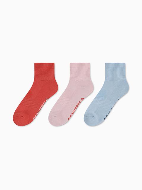 Converse 3-Pack Wordmark Quarter Socks