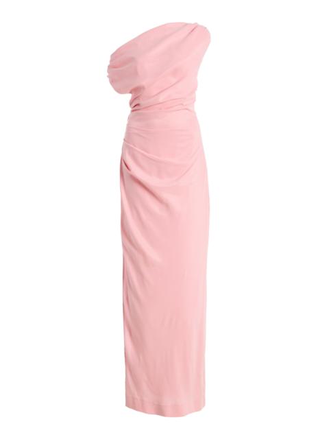 THIRD FORM Athena Off-The-Shoulder Maxi Dress pink