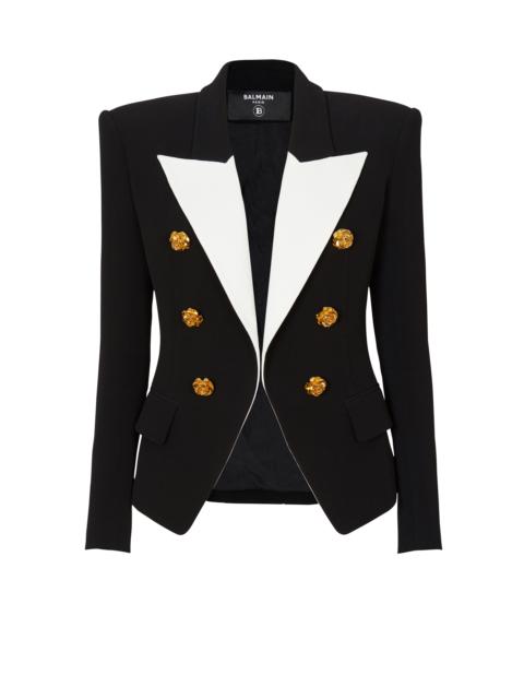 Balmain Slim-fit jacket with Roses buttons