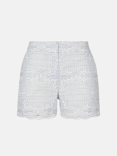 VERONICA BEARD Allen high-rise cotton shorts