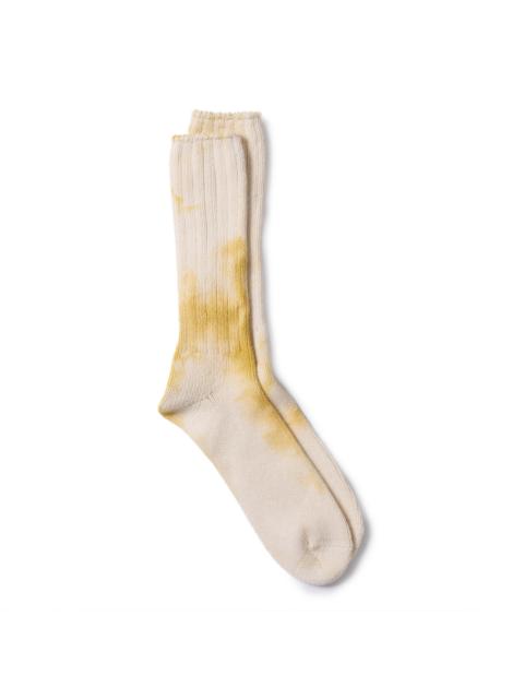 Anonymous Ism Uneven Dye Crew Sock Gold