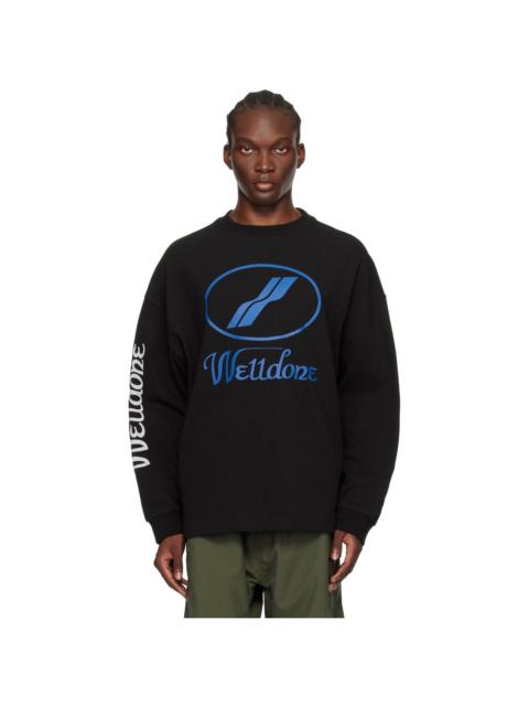 We11done Black Print Long Sleeve T-Shirt