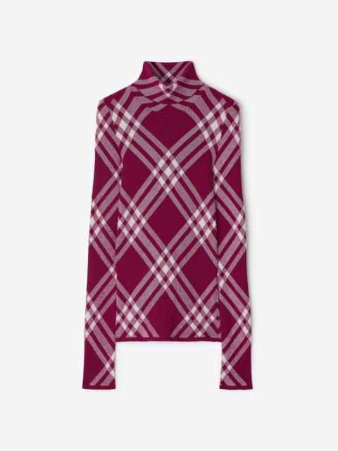 Burberry Check Wool Blend Sweater