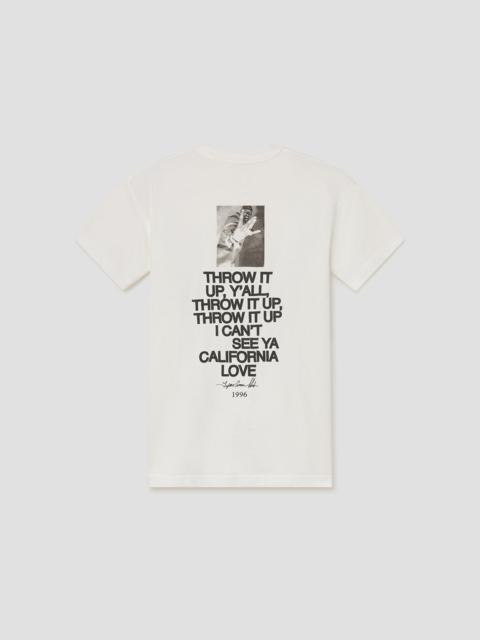 AGOLDE AGOLDE X TUPAC THROW IT UP SHORT SLEEVE TEE IN SOFT WHITE