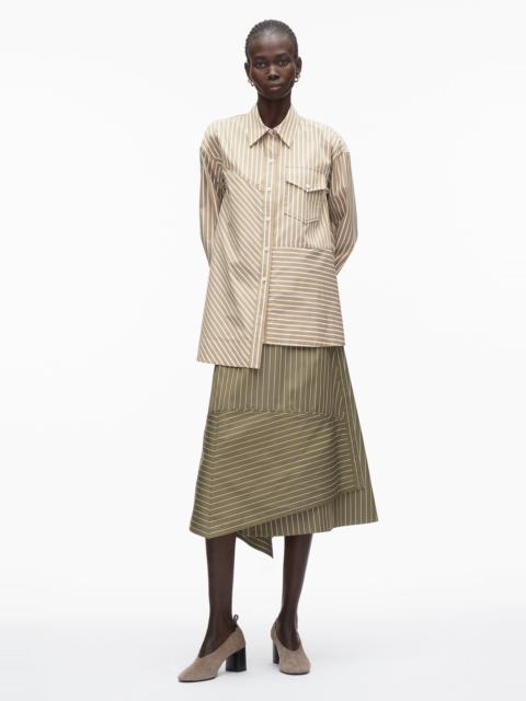 3.1 Phillip Lim Asymmetrical Stripe Trapeze Shirt