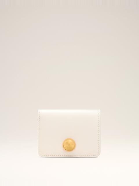 AMI Paris WHITE COW LEATHER CARROUSEL FOLDED WALLET