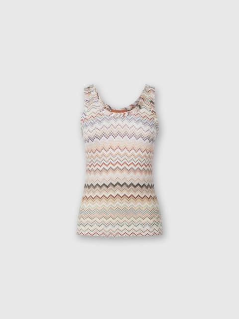 Missoni Gradient zig zag viscose tank top