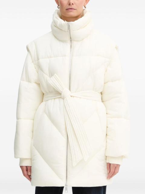 BOSS quilted belted jacket