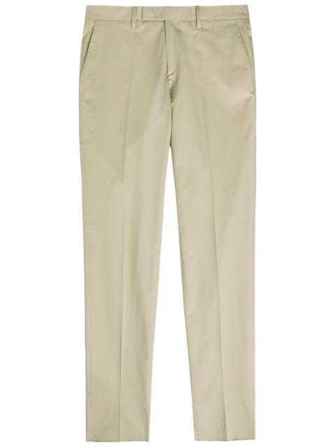 LARDINI Lardini Tapered-leg Stretch-cotton Trousers