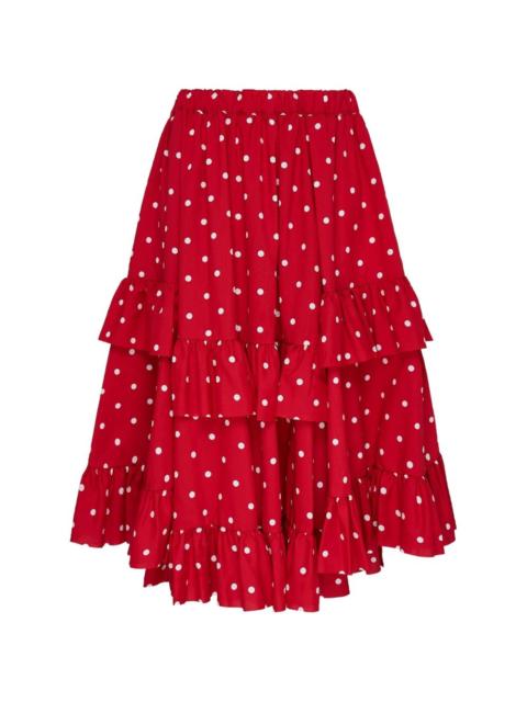 Comme des Garçons GIRL polka-dot ruffled skirt