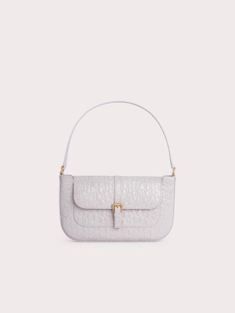 BY FAR Miranda Dawn Circular Croco Embossed Leather