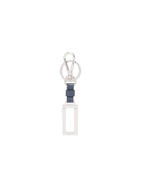 Prada Metal Name Tag Keychain
