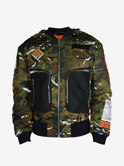 Heron Preston camouflage-print bomber jacket