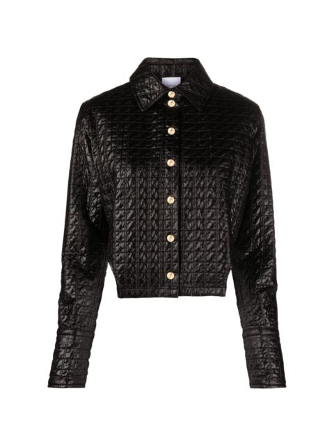 cut-out quilted jacket