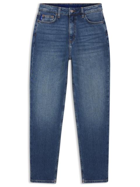 HUGO MOM JEANS IN MEDIUM-BLUE STRETCH DENIM