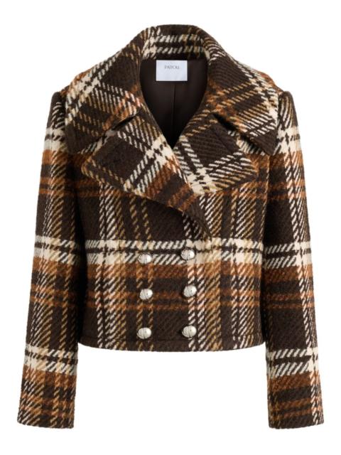 PATOU double-breasted plaid coat