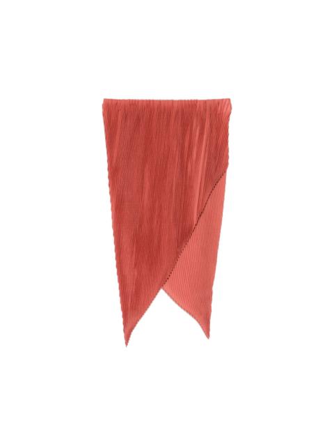 ISSEY MIYAKE pleated-design pointed-edge scarf