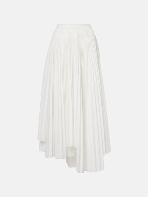 Plan C Plissé asymmetric muslin maxi skirt