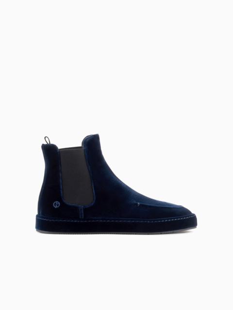 GIORGIO ARMANI Velvet ankle boots