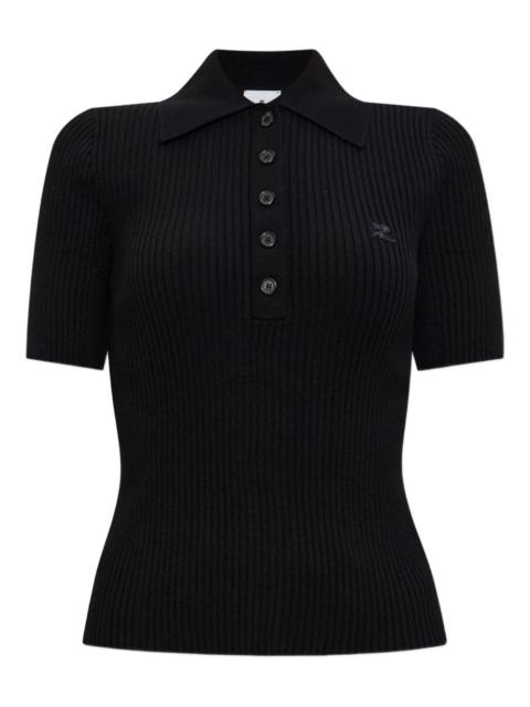 ribbed polo top