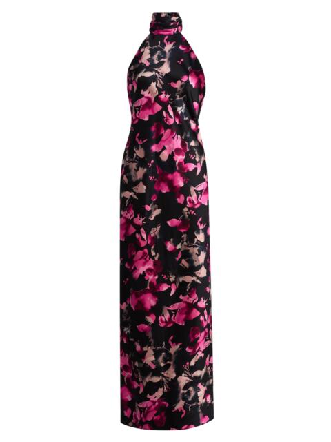 RAMY BROOK Women's Tatiana High-Neck Floral Satin Gown - Multi Wild Floral