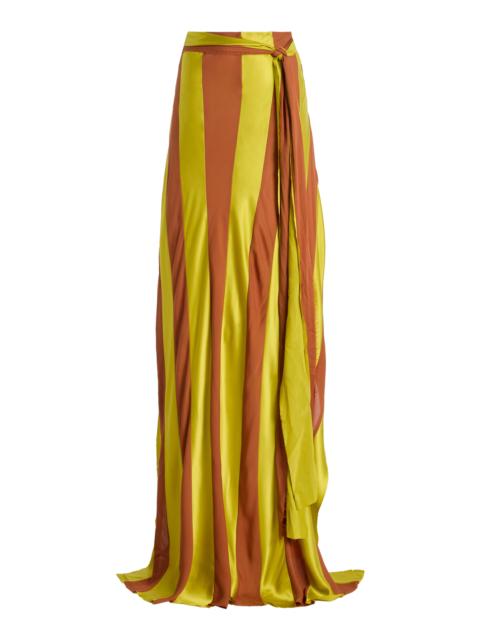 ZANKOV Evy Silk Maxi Skirt multi