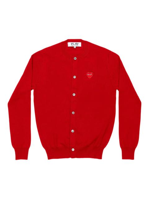 Comme des Garçons PLAY Rhinestone Red Heart Round-Neck Cardigan Unisex