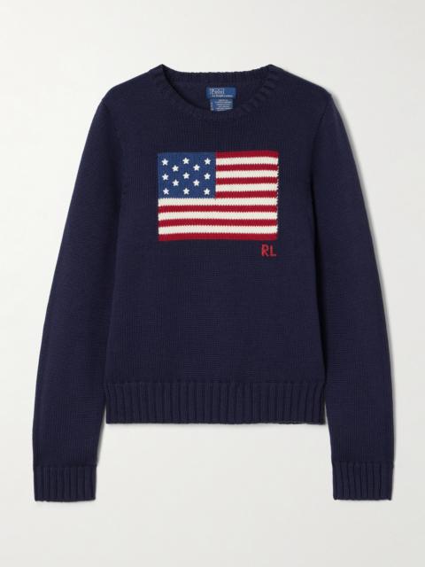 Polo Ralph Lauren Flag Intarsia Cotton Sweater
