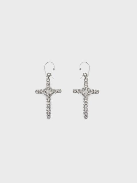Blumarine METAL AND GLASS STONE EARRINGS