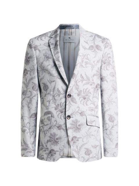 Etro floral single-breasted jacket