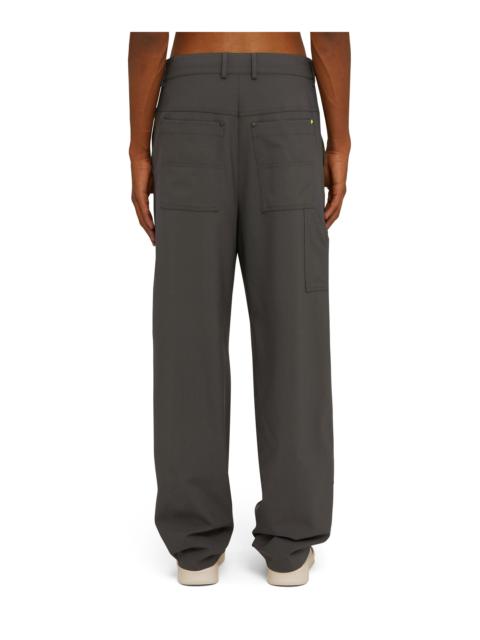 MSGM Solid color worker pants with straight legs