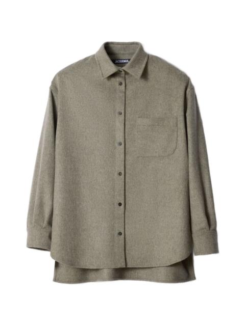 JACQUEMUS wool flannel overshirt