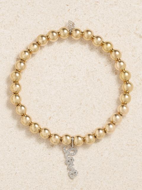 SYDNEY EVAN Love 14-karat Gold Diamond Bracelet