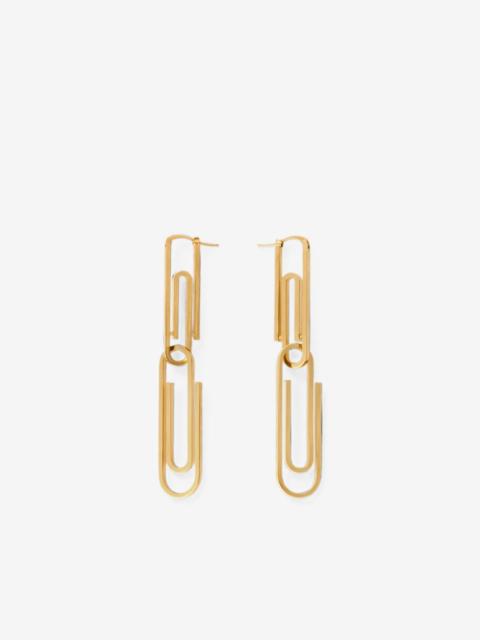 Off-White Paperclip drop earrings