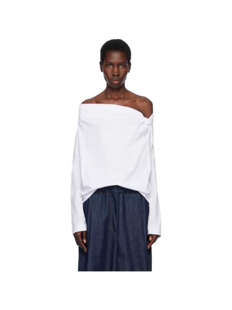 Dries Van Noten White Off-Shoulder Top