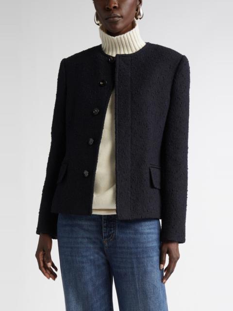 Bottega Veneta Bottega Veneta Knotted Tweed Jacket in 1000 Black at Nordstrom