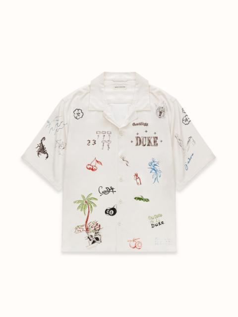 DUKE + DEXTER Duke Sketch Ecru Shirt