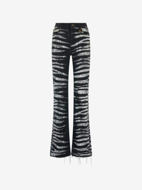 Roberto Cavalli Pants With Zebra Print