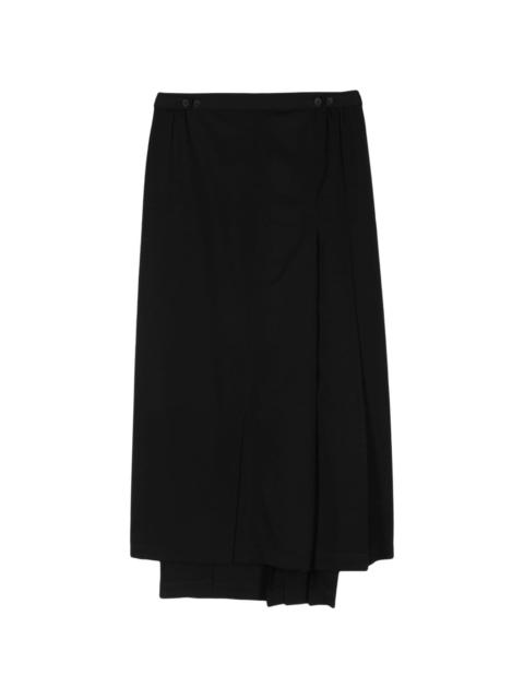 Yohji Yamamoto asymmetric wool skirt