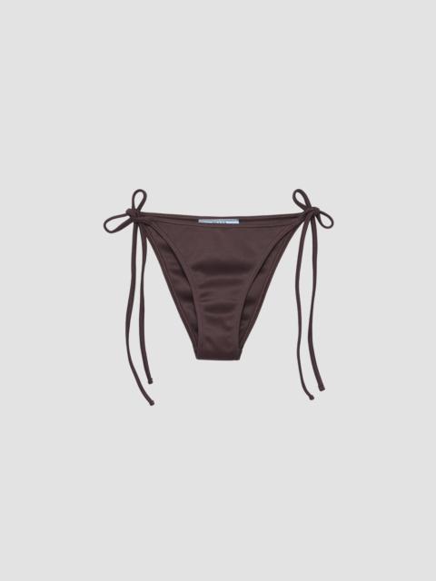 Prada Women's Interlock Knit Bikini Bottom - Brown