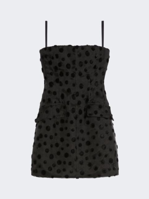 Sportmax Silk organza hourglass dress - black