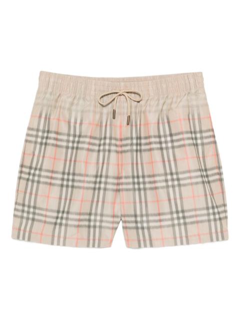 Burberry faded checked swim shorts