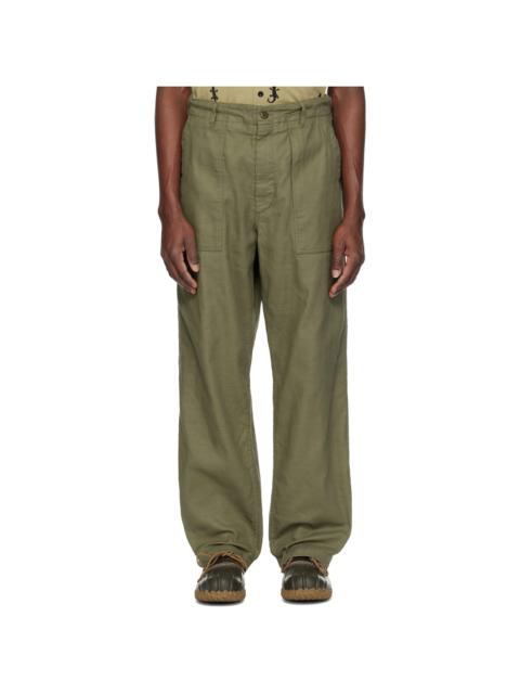 Engineered Garments Green Fatigue Trousers