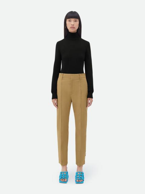 Bottega Veneta slim leg cotton twill pants