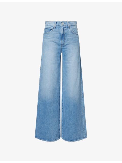 PAIGE "Cameron 34"" Wide-Leg Denim Jeans"