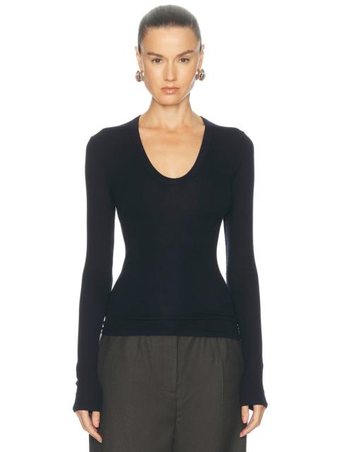 Enza Costa Silk Rib Essential U Top