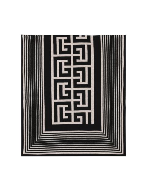Balmain Wool scarf with Balmain monogram pattern
