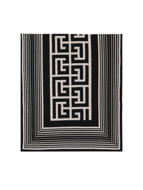Balmain Wool scarf with Balmain monogram pattern