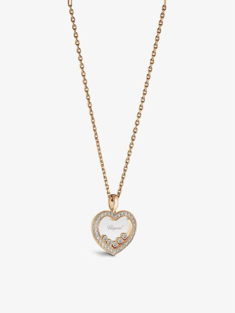 Chopard Happy Diamonds 18ct rose-gold and 0.73ct brilliant-cut diamond necklace