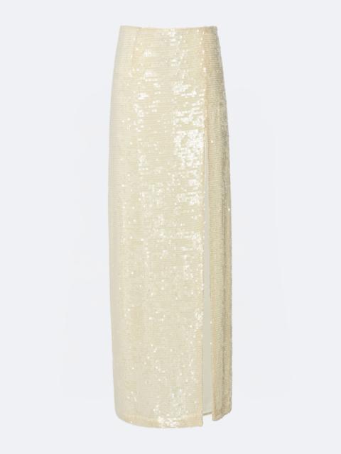 LAPOINTE Sequin High Waist Slit Skirt